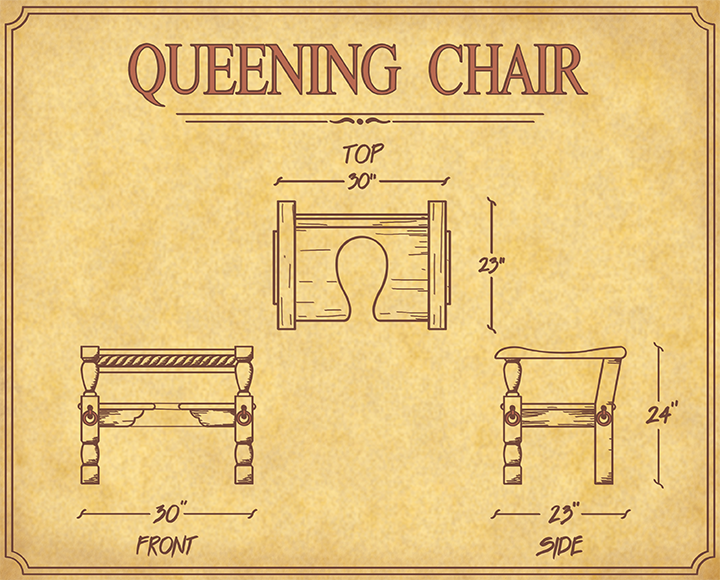 Item specs for Queening Chair