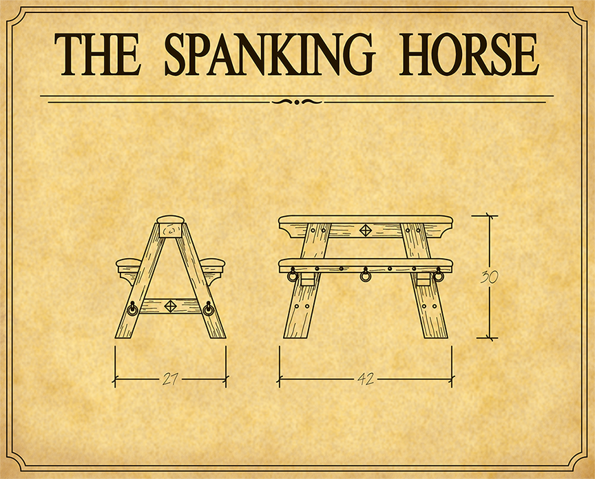 Spanking horse drawings