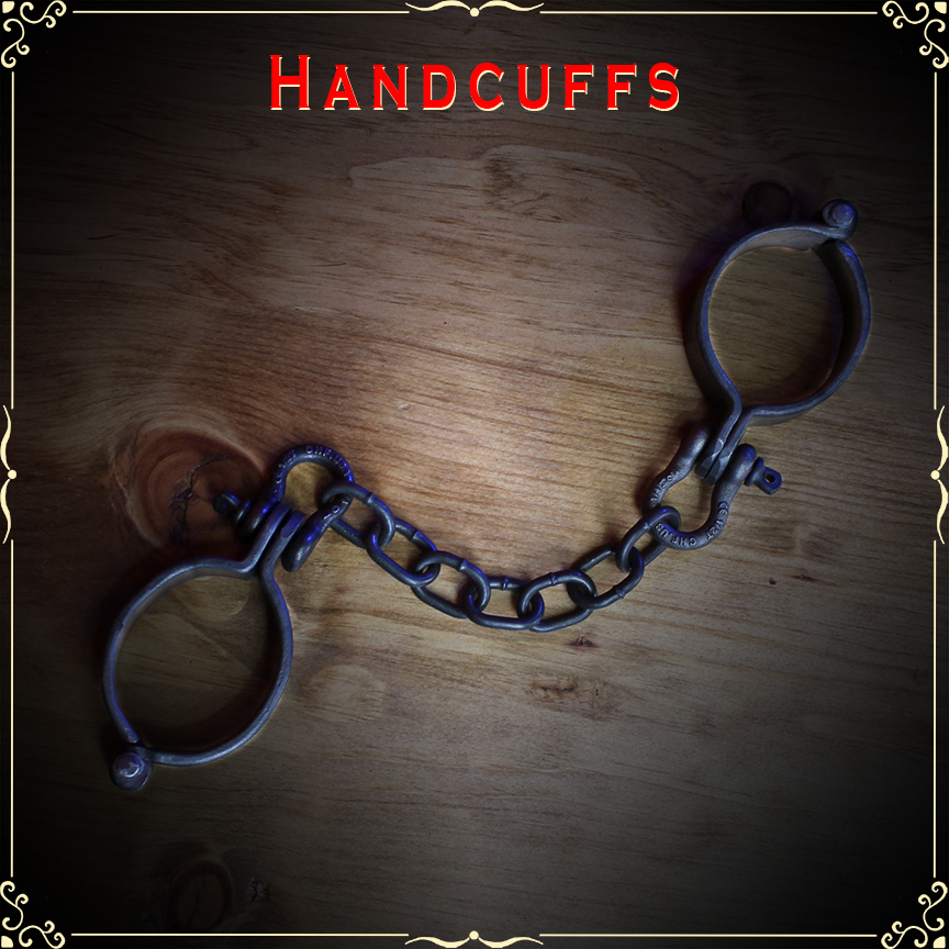 rustic hand forged handcuffs