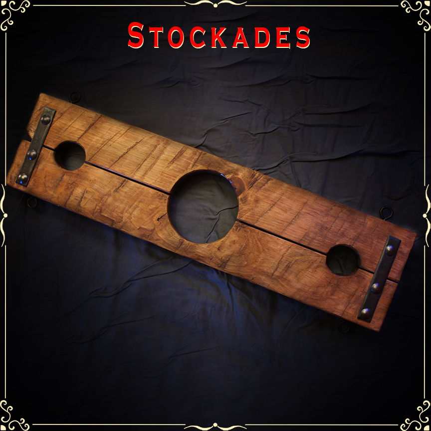 Pine stocks with hand forged steel hardware